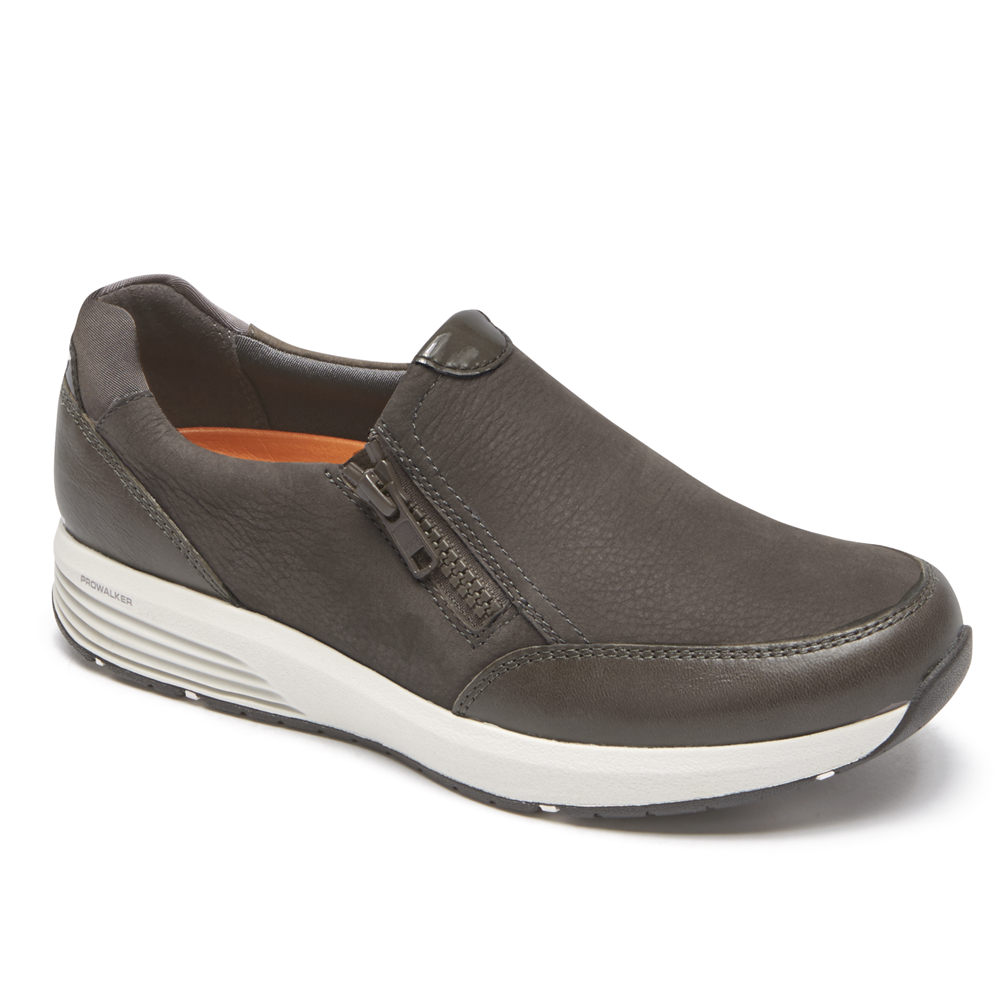 Rockport Slip-Ons Dame Mørke Grå - Trustride Side Zip - EJZS79382